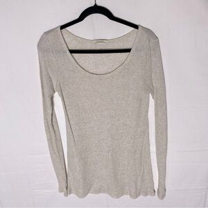 Prairie Underground Long Sleeve Ribbed Scoop Neck Shirt M